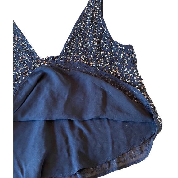 Zara Sparkly Sequin Black Sleeveless Swing Top Size Small 0615J - Picture 6 of 9